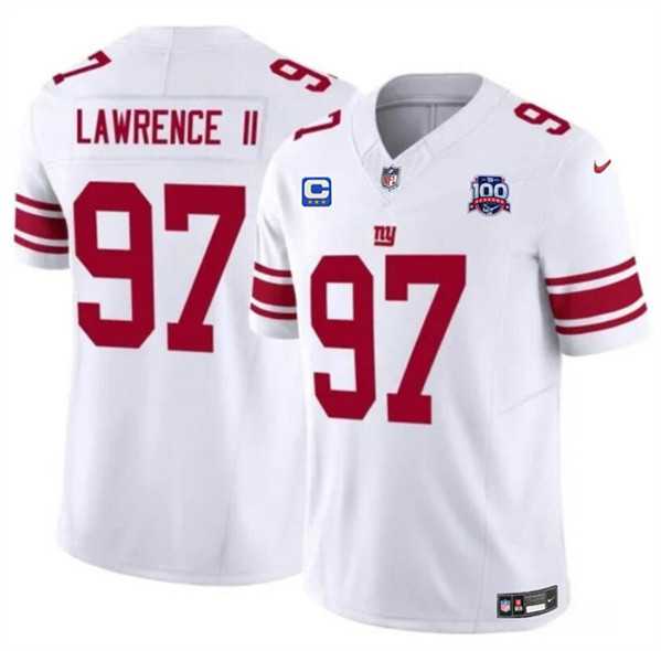 Men & Women & Youth New York Giants #97 Dexter Lawrence II White 2024 F.U.S.E. With 3-Star C Patch And 100TH Season Patch Vapor Untouchable Limited Stitched Jersey->new york giants->NFL Jersey